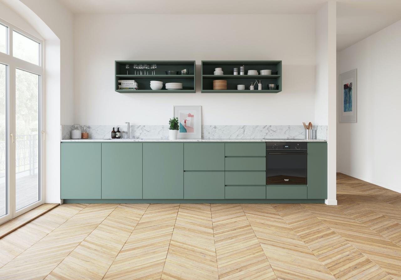Jules & Antoine's kitchen in Green 03 - Vert de gris