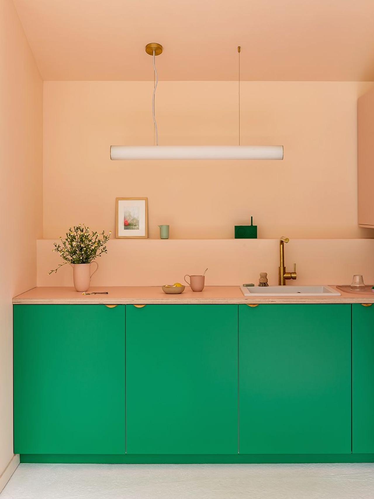 Sabine Mérillon's bright kitchen