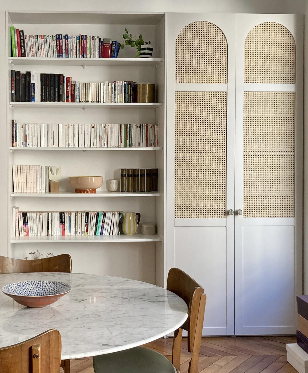 Aurélie's Blanc pur wardrobe-bookcase