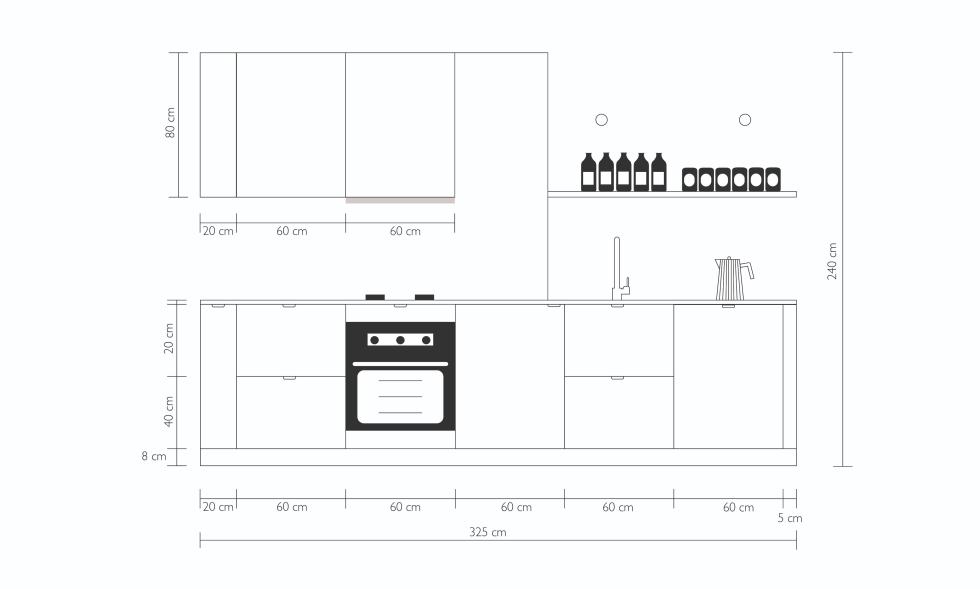 Plan of Kelly's kitchen