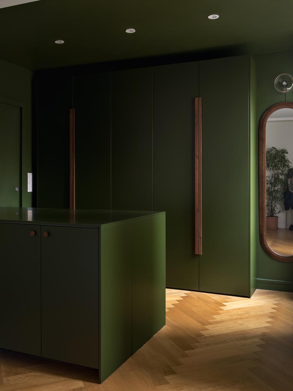 façades laque mate Olive