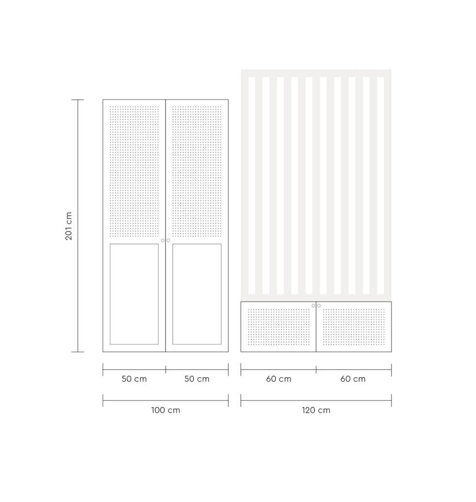 Eingangsmöbel mit Trennwand - Wohnzimmeransicht