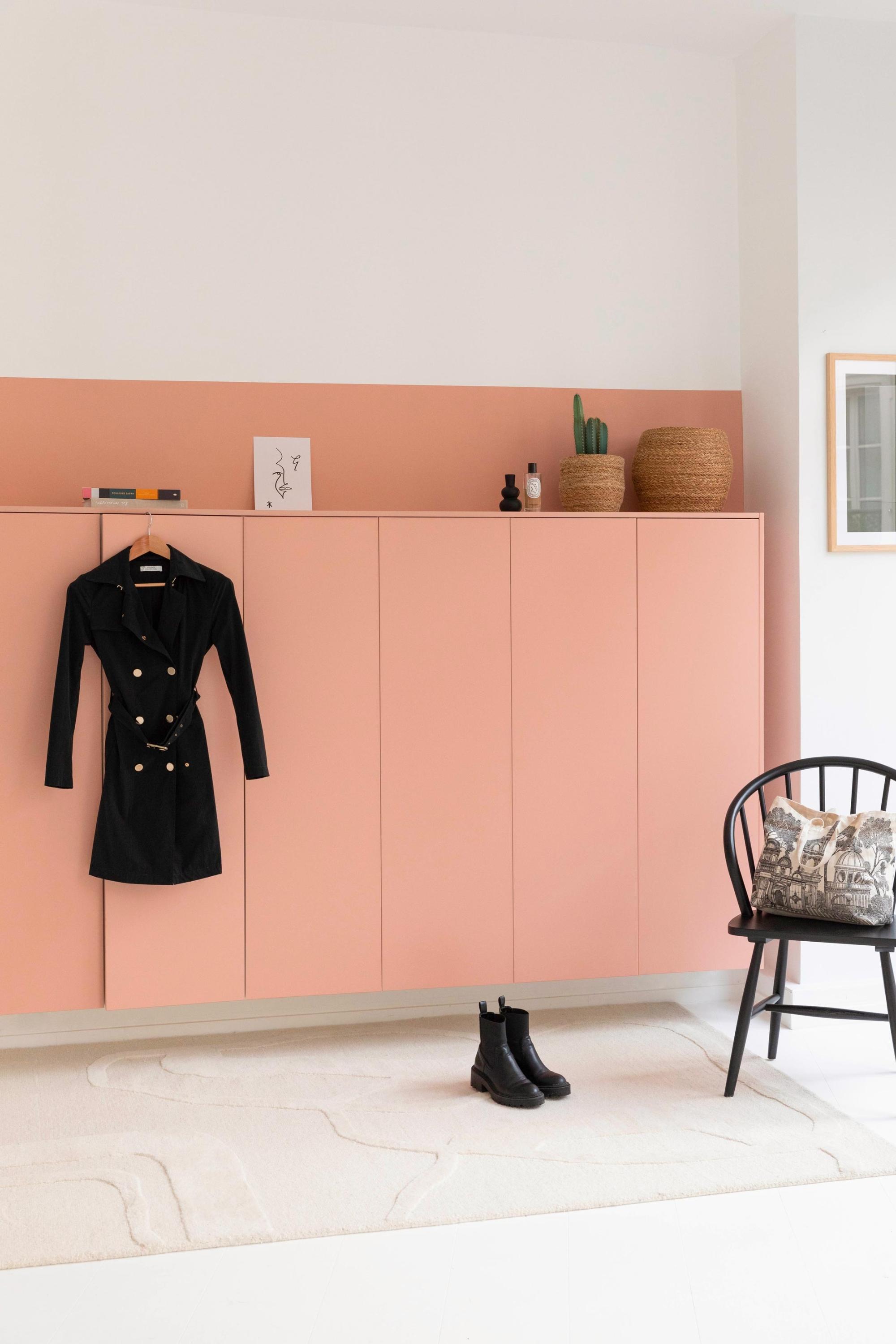 A half-height wardrobe in red 03 - Blush| Plum Living