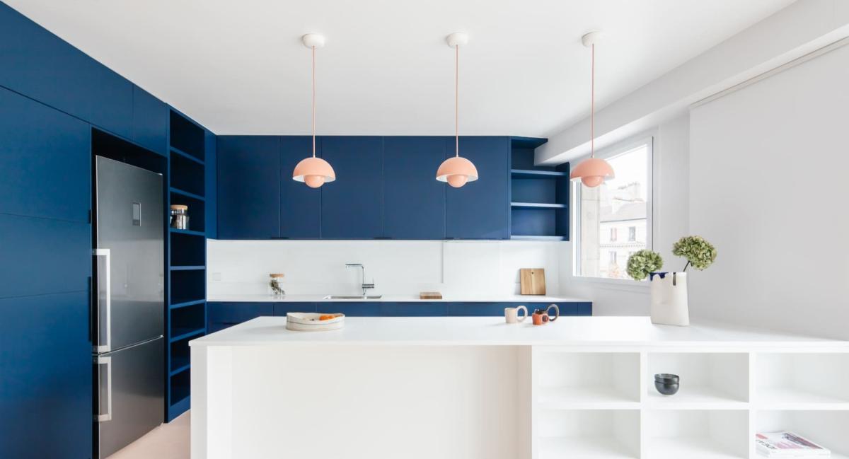 Kitchen in Blue 03 - Bleu gris
