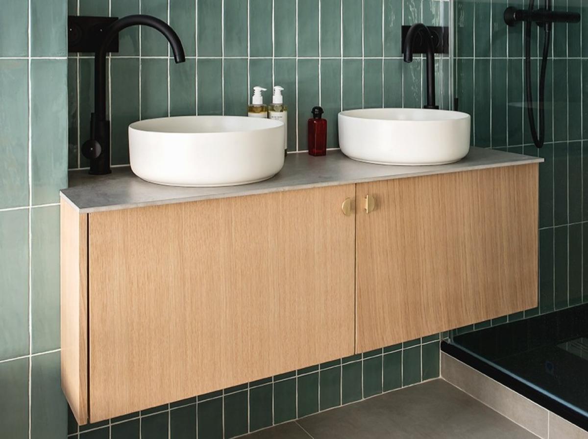 Salle de bain chêne