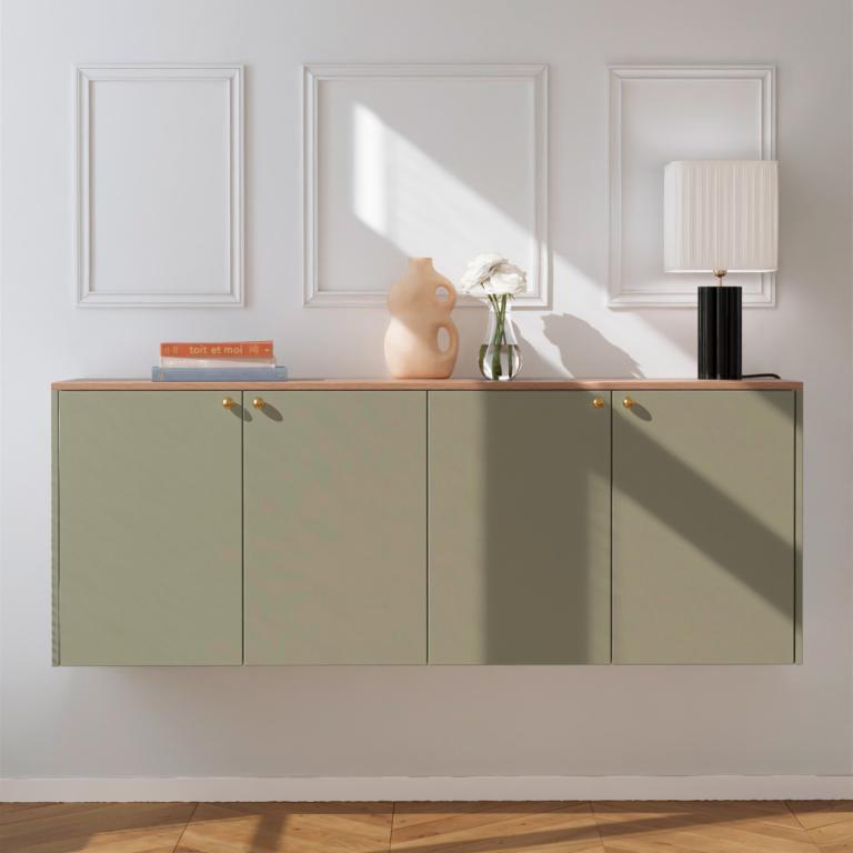 A floating sideboard with 4 doors