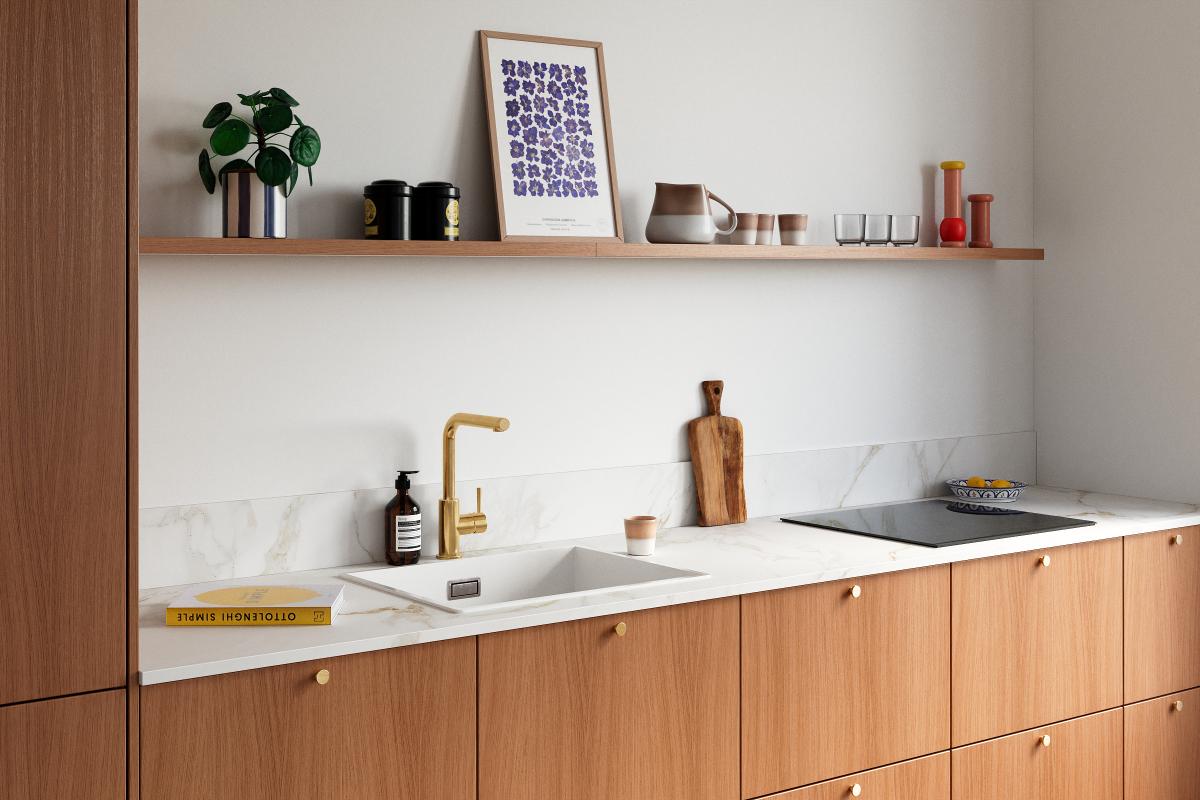 Backsplash Gold Marble