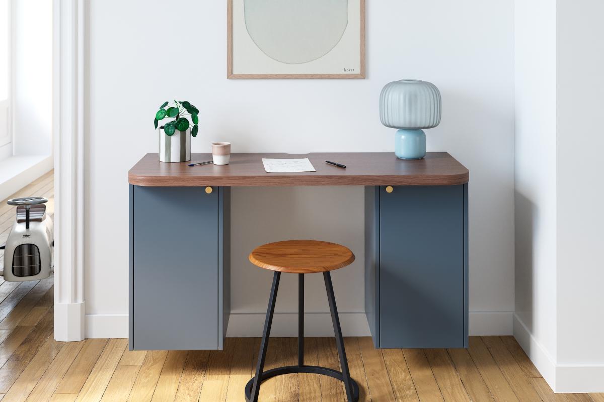 Natural Walnut Curved desk top