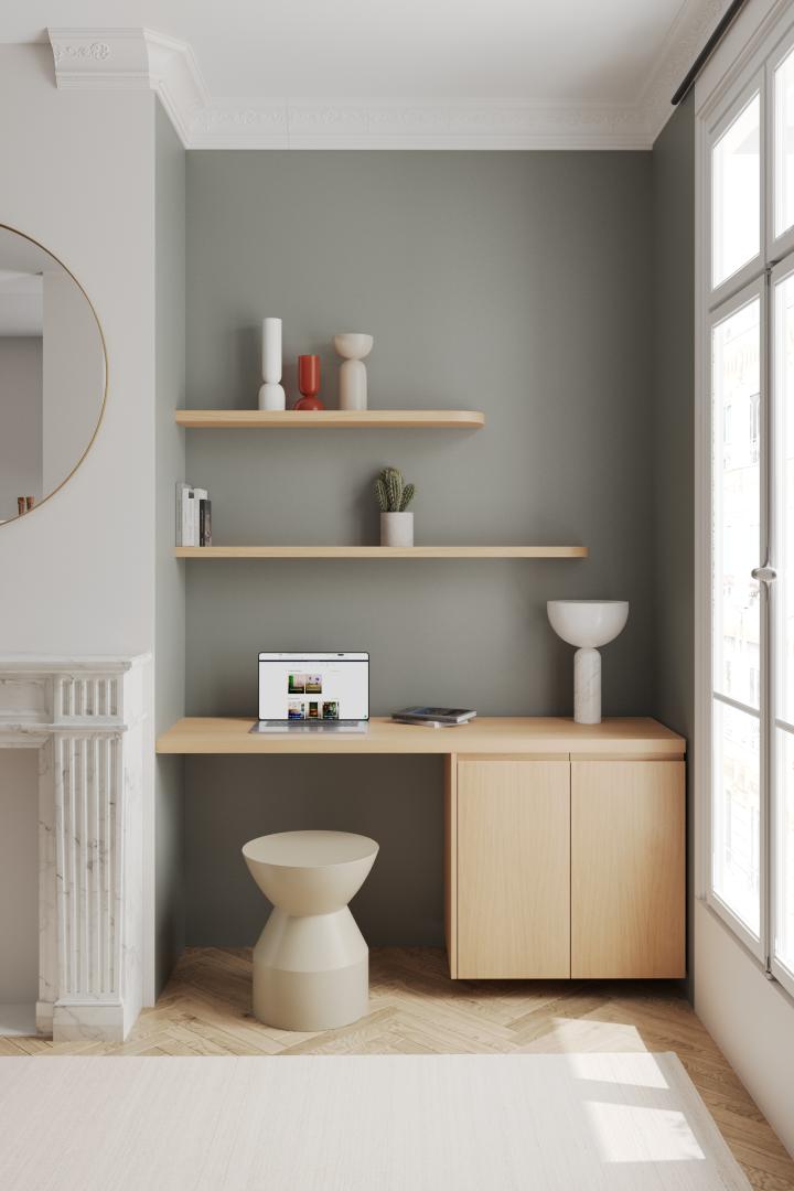 Natural oak Square desk top