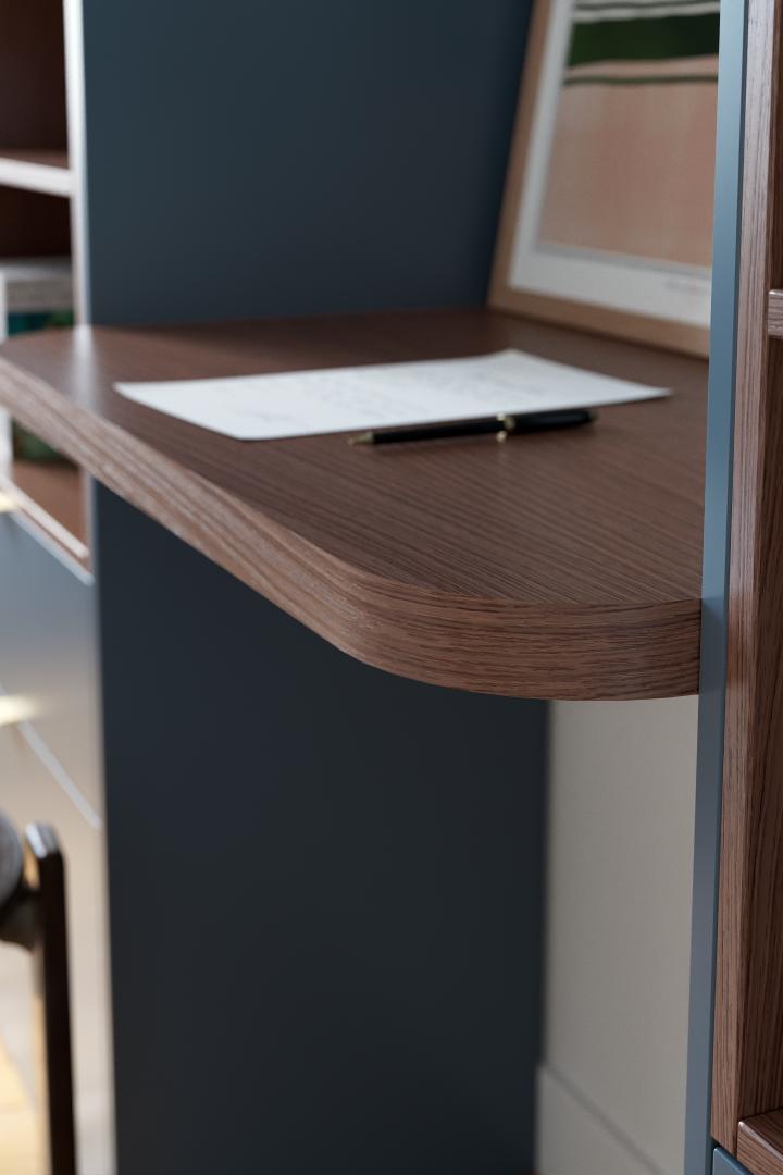 Natural Walnut Curved desk top