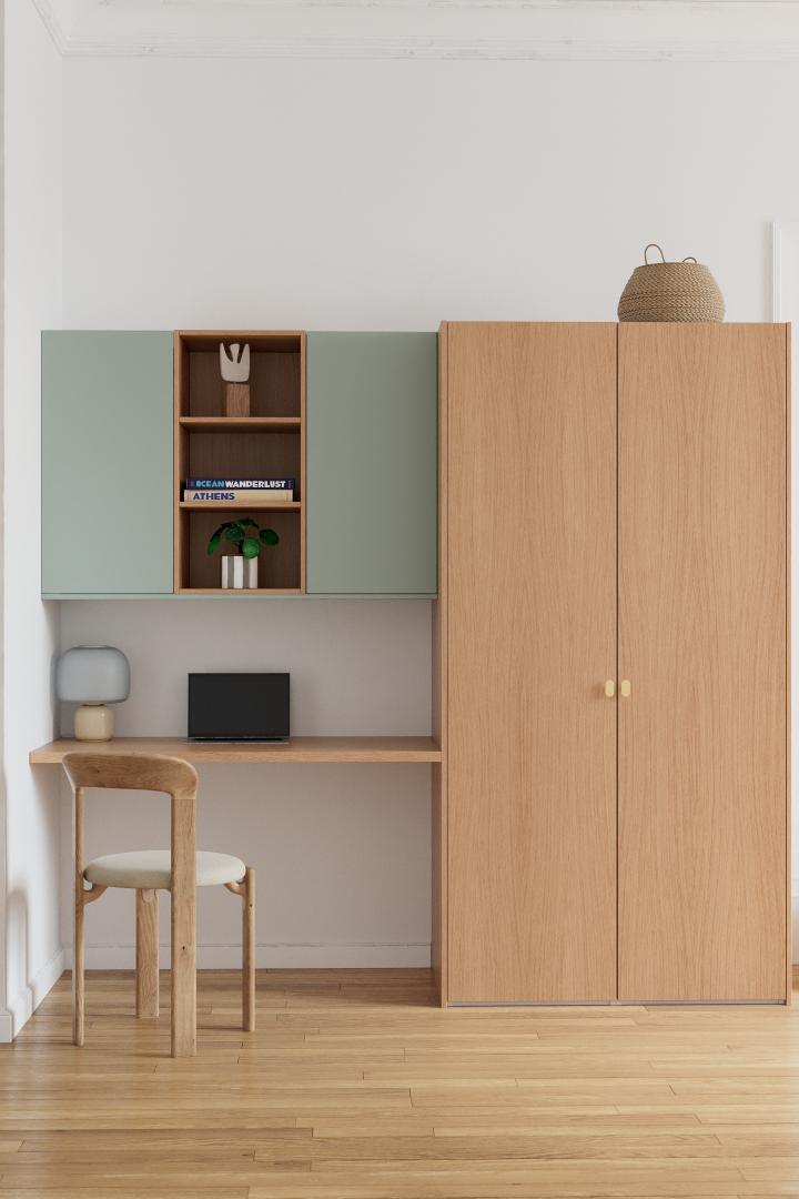 Natural oak Square desk top