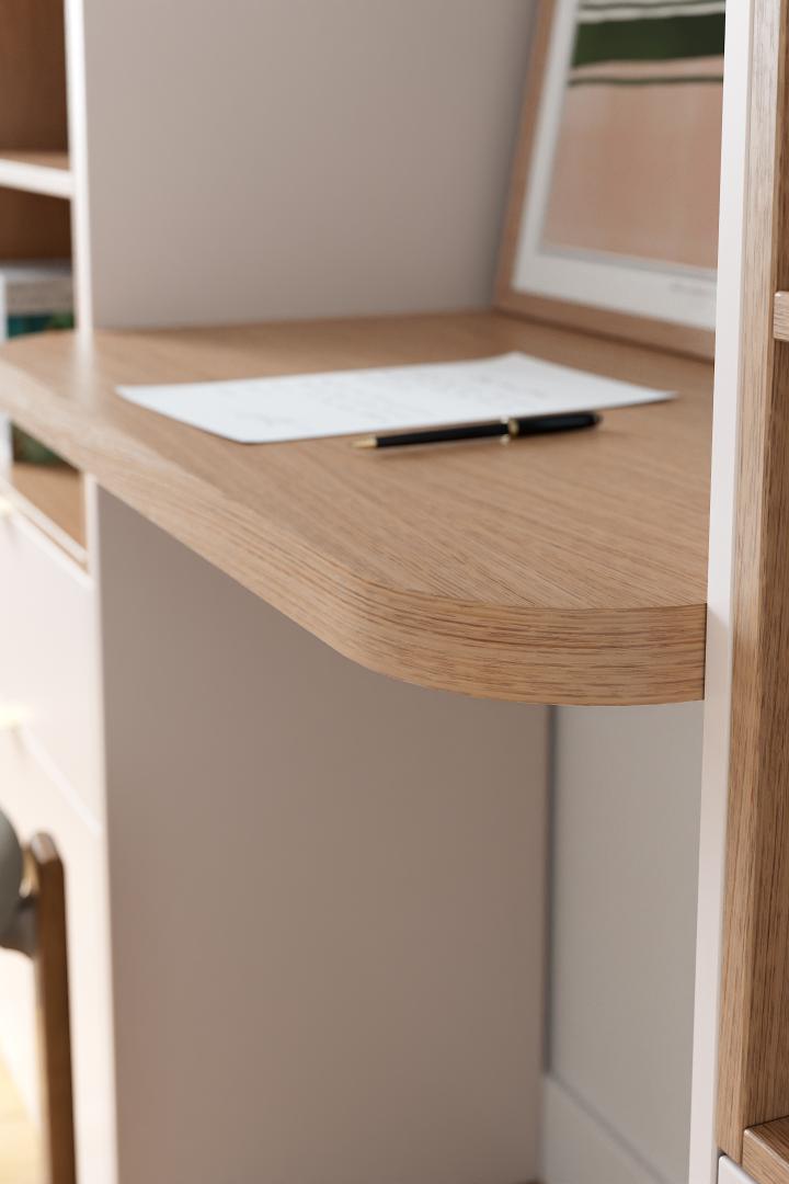 Natural oak Curved desk top