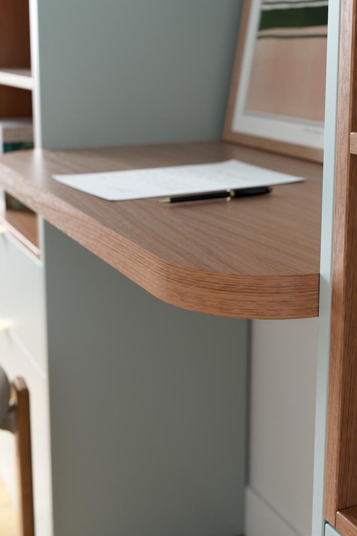 Honey oak Curved desk top