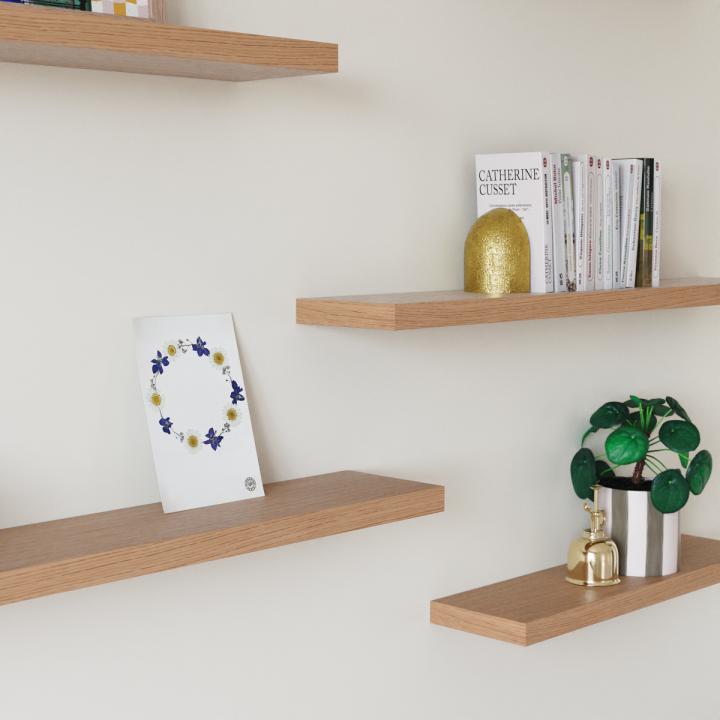 Square floating shelf