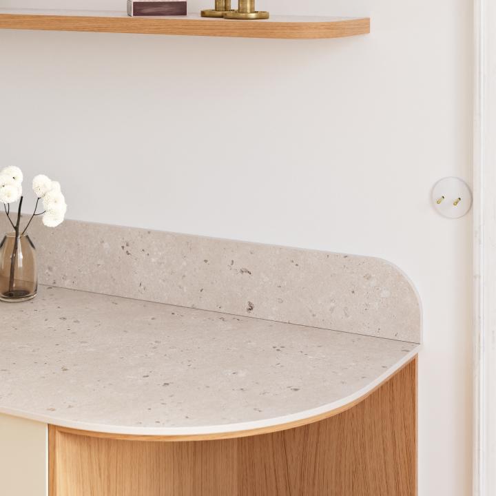 Natural Terrazzo Curved