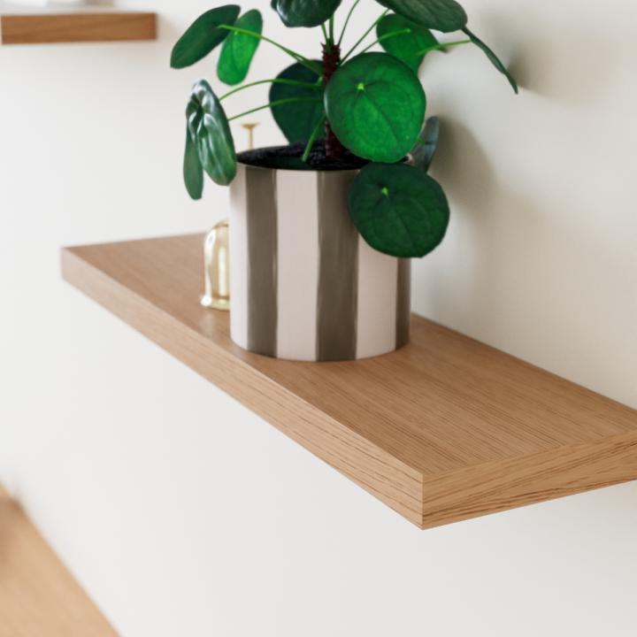 Square floating shelf