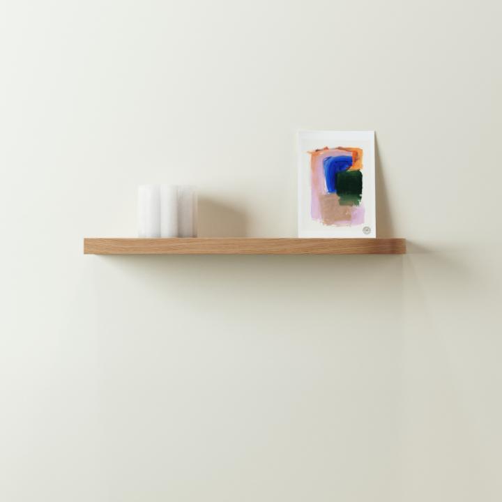 Curved floating shelf