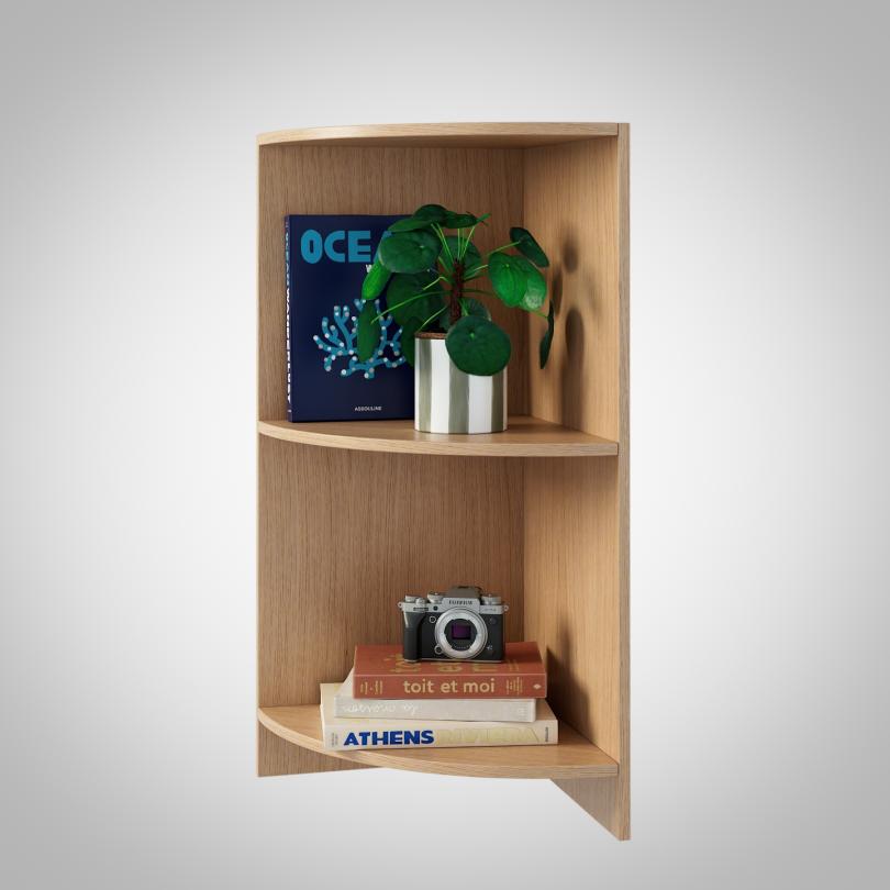 Curved open cabinet 39x88cm