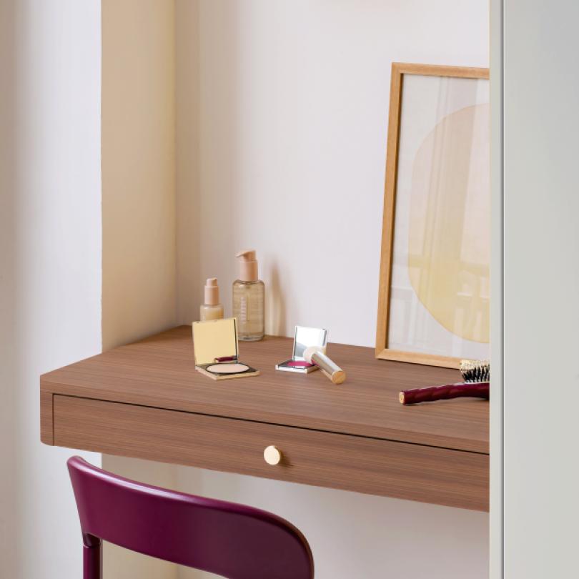 Natural Walnut Vanity desk top