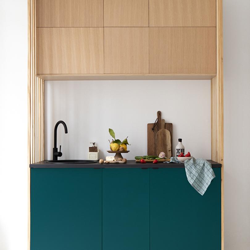 Painted oak sample