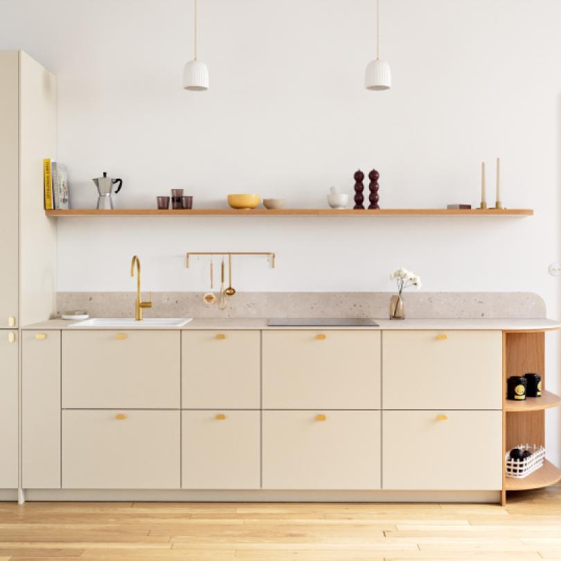 Natural Terrazzo Curved