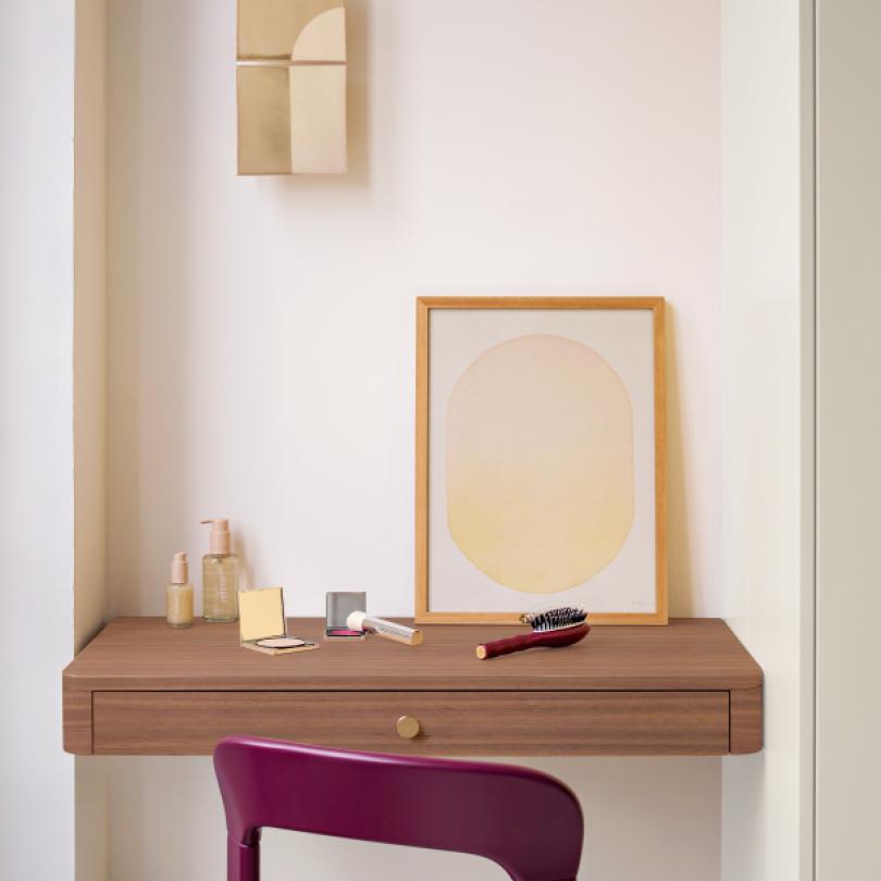 Natural Walnut Vanity desk top