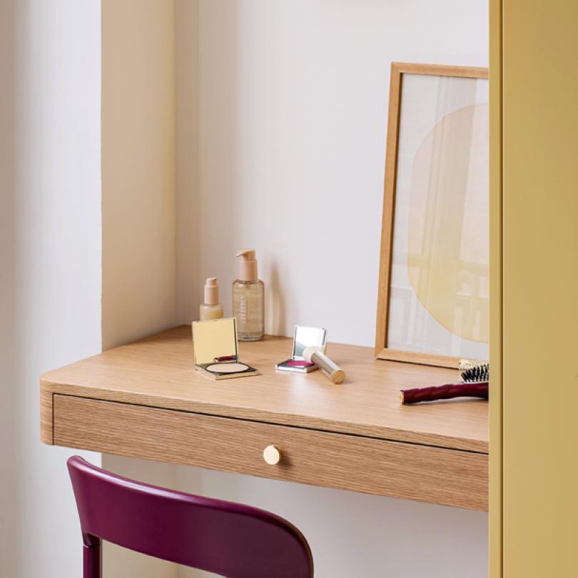 Honey oak Vanity desk top