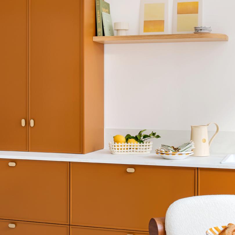 Painted oak sample