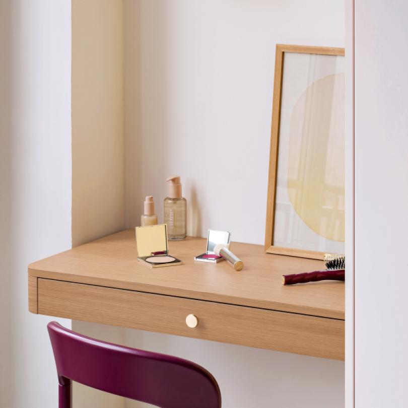 Natural oak Vanity desk top