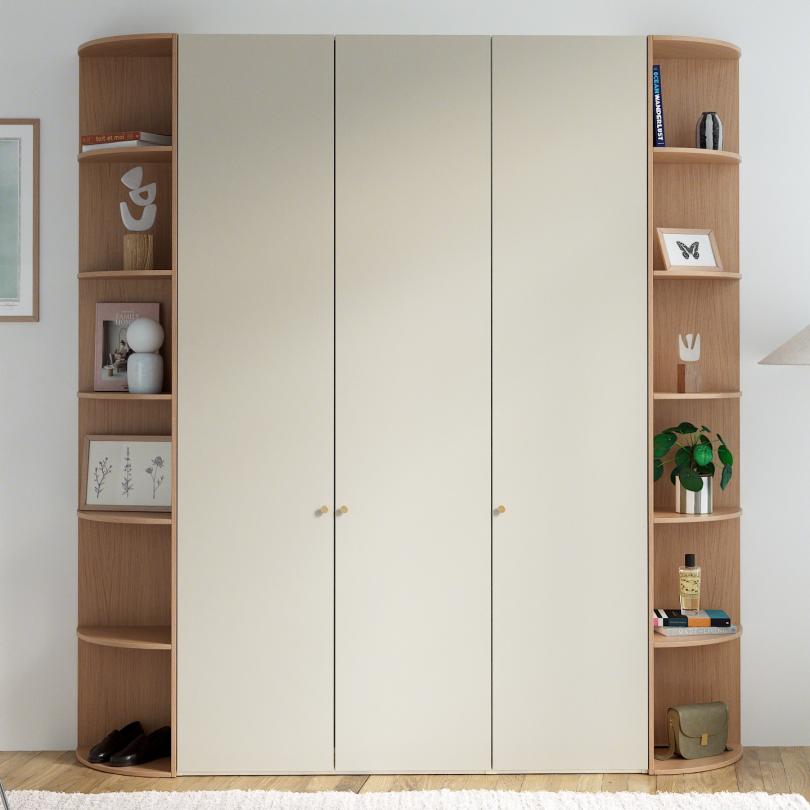 Curved open cabinet 37x236cm