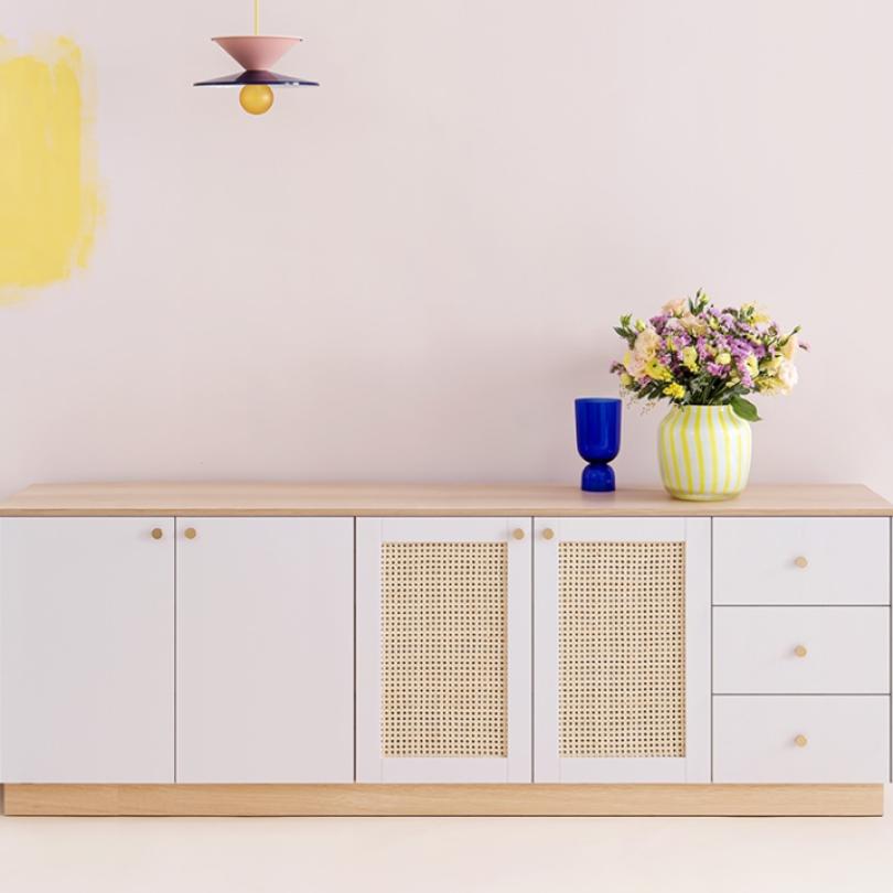 Painted oak sample