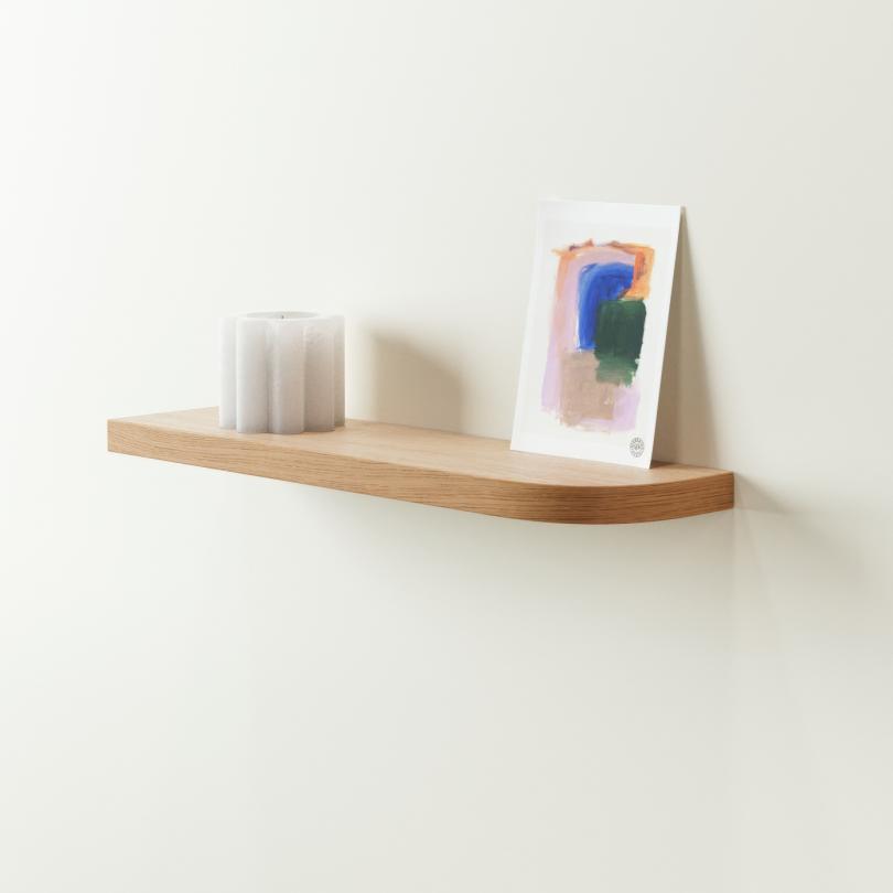 Curved floating shelf