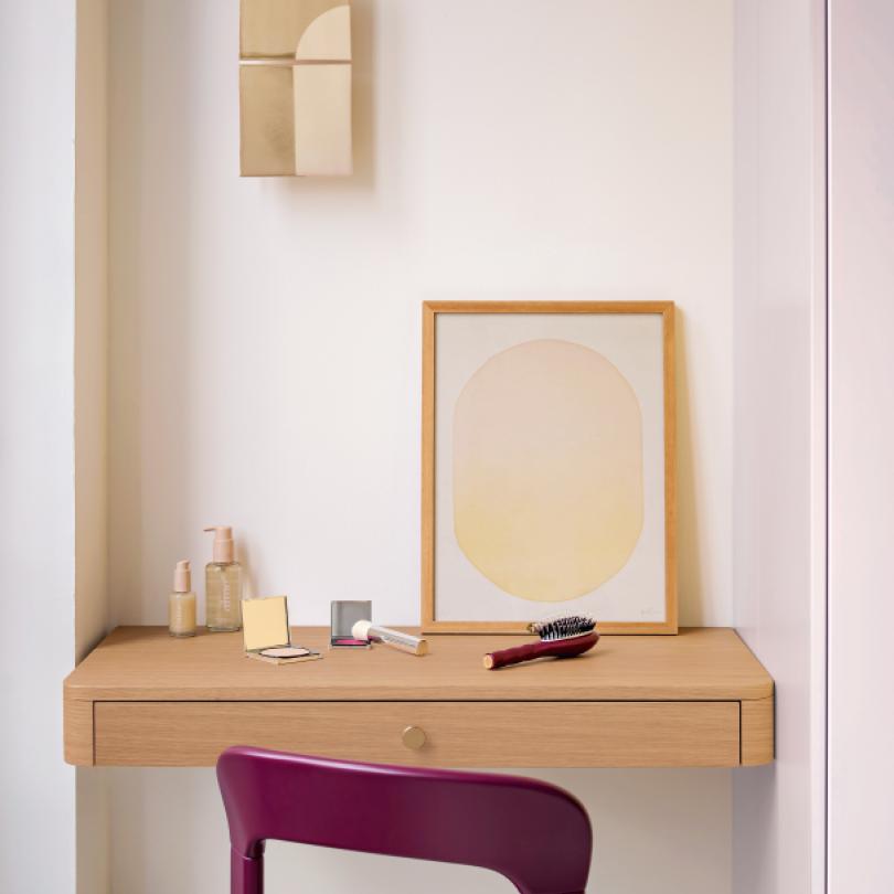 Natural oak Vanity desk top