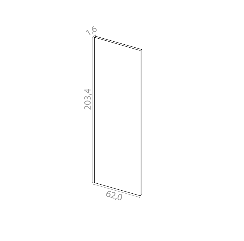 Cover panel 62x203cm