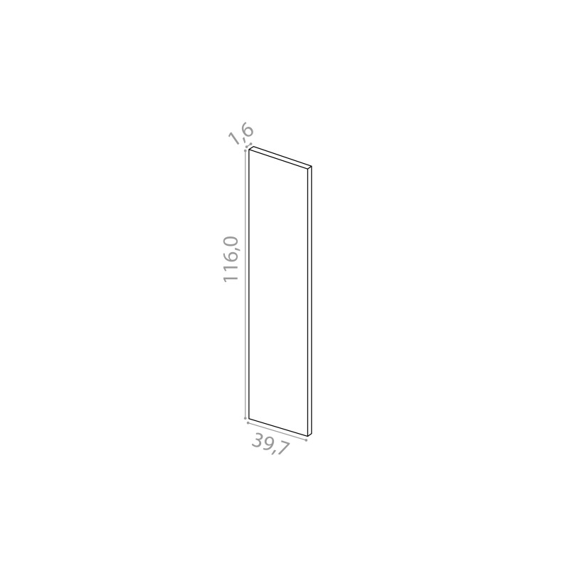 Cover panel 39x116cm