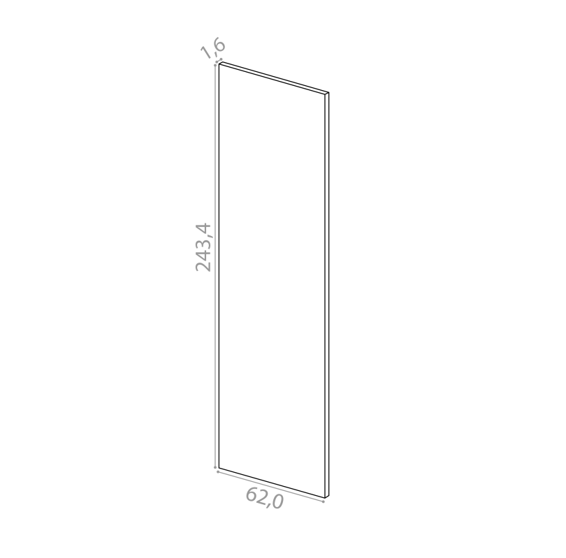 Cover panel 62x243cm