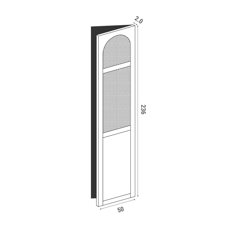 Tür 50x236cm - rechte Scharniere