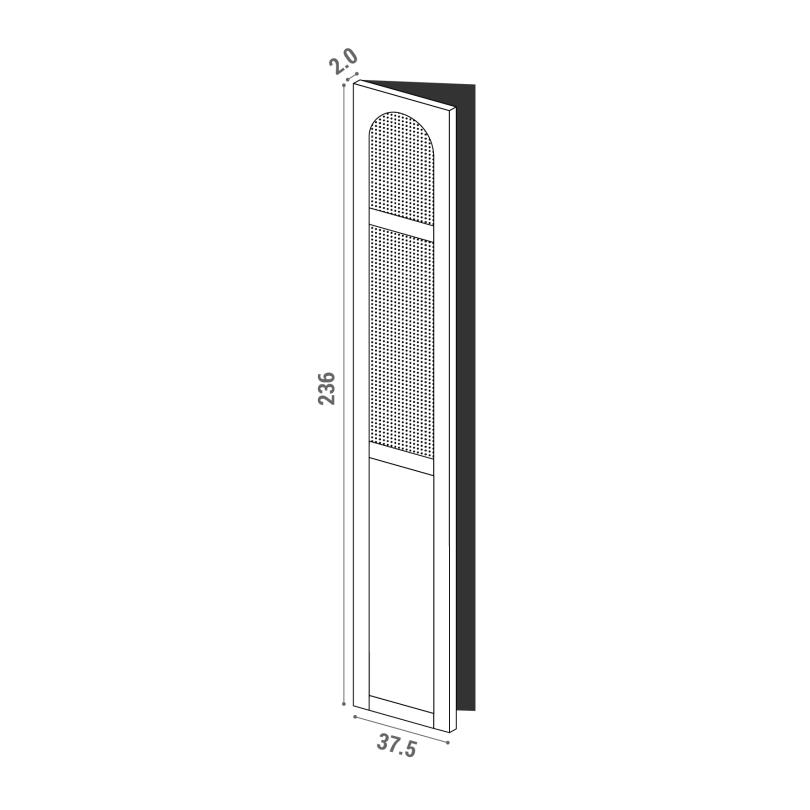 Door 37.5x236cm - left-hand hinges