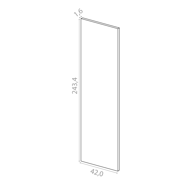 Cover panel 42x243cm