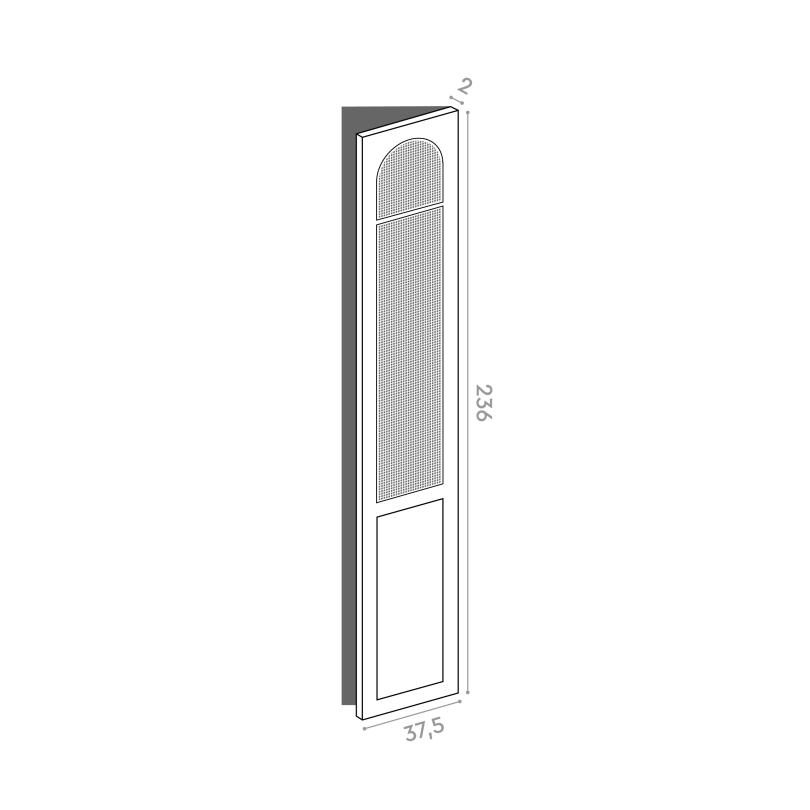 Tür 37.5x236cm - rechte Scharniere
