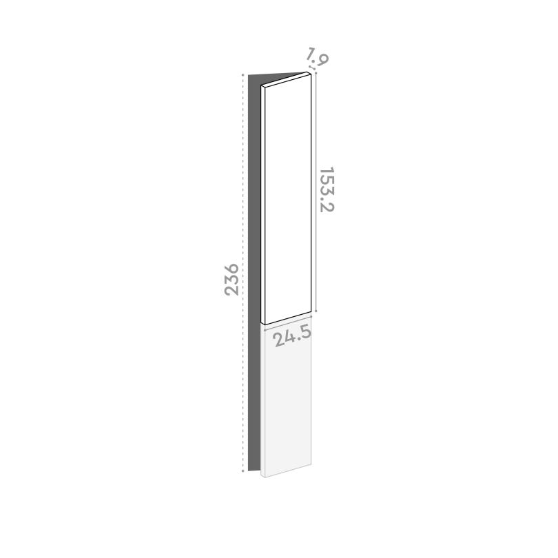 Porte 25x153cm - charnières à droite