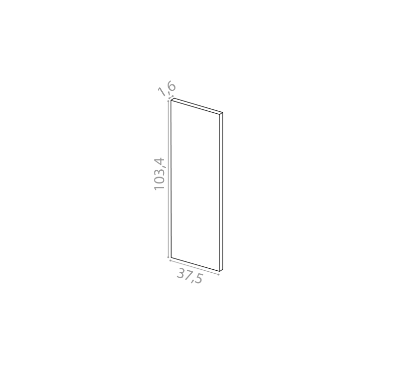 Cover panel 37x103cm