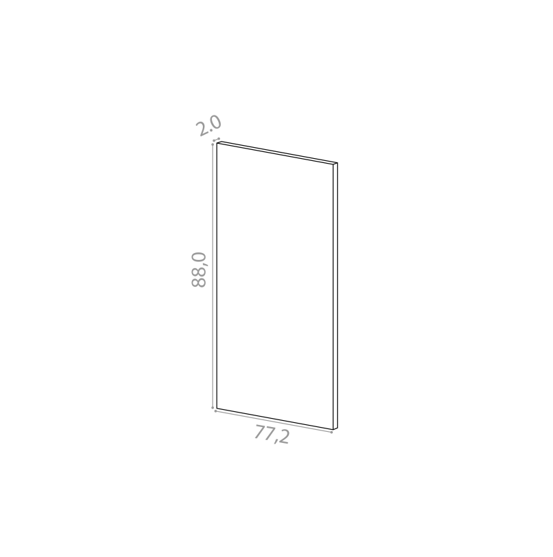 Deckseite Insel 78x88cm