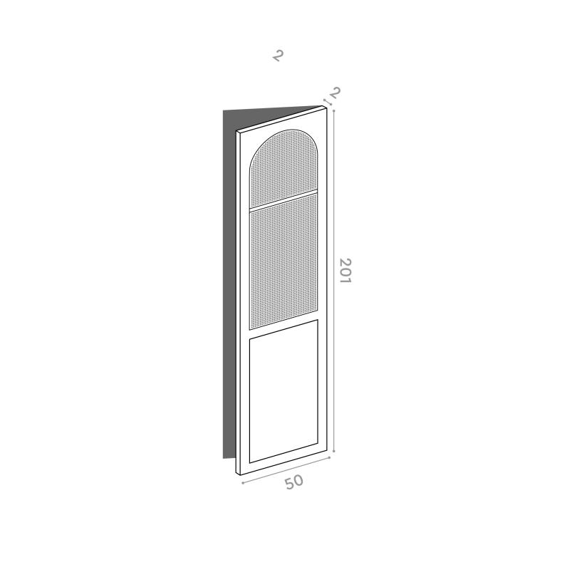 Tür 50x201cm - rechte Scharniere