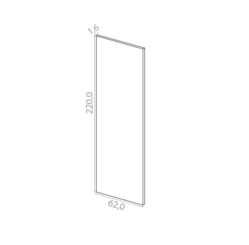 Cover panel 62x220cm