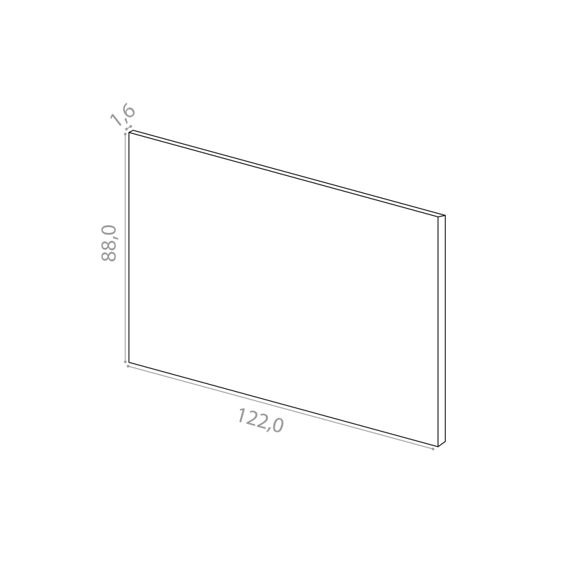 Cover panel island 124x88cm