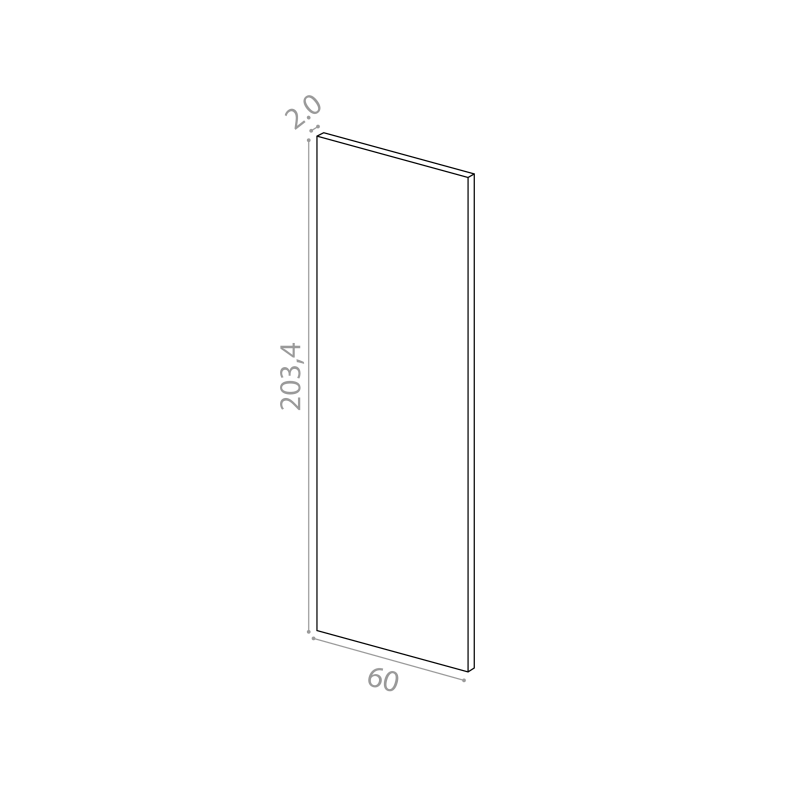 Cover panel 60x203cm