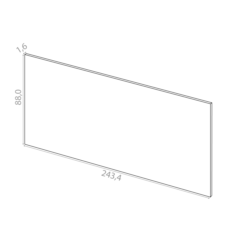 Panneau de finition 243x88cm