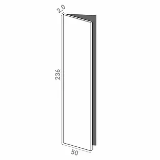 Door 50x236cm - left-hand hinges