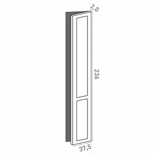 Porte 37.5x236cm - charnières à droite